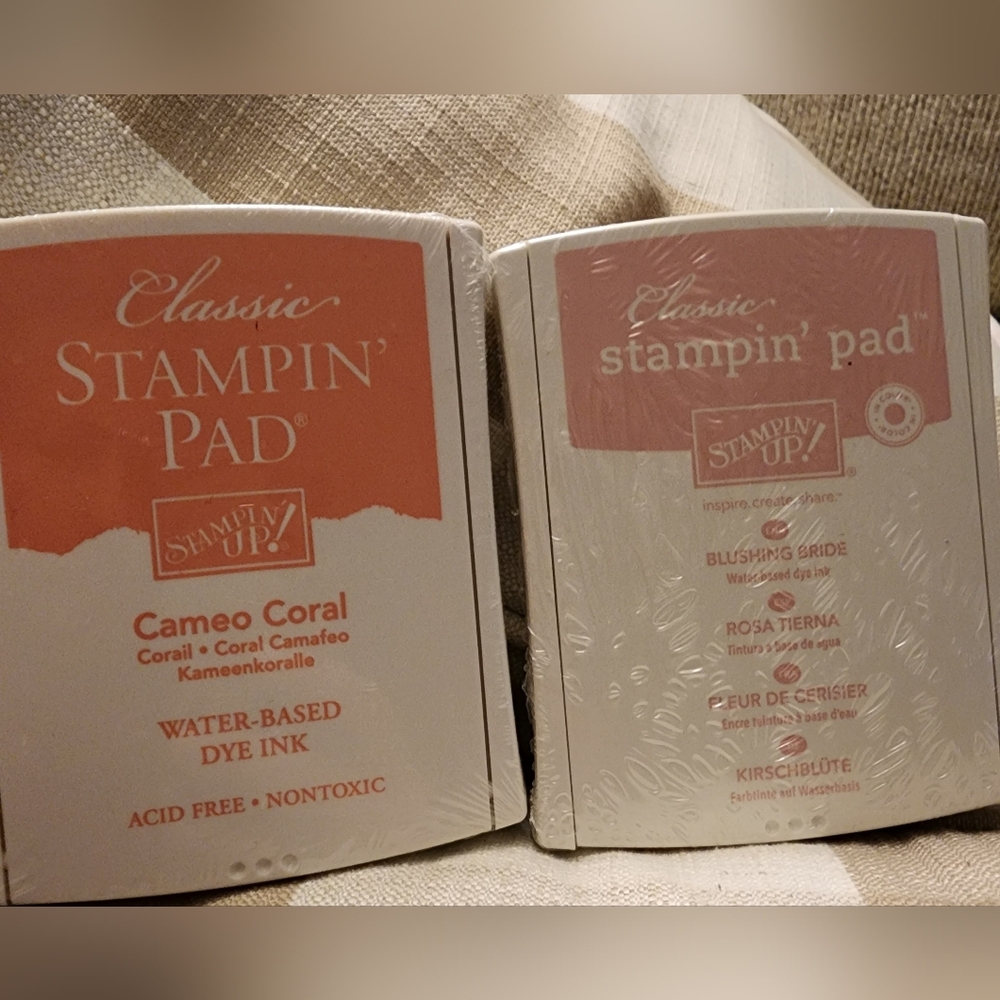 Stampin' Up!  2 Pads Blushing Bride & Cameo Coral . New